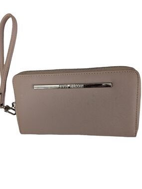 Steve Madden Large Zip Around Wallet Wristlet Clutch Purse Bag Light Pink